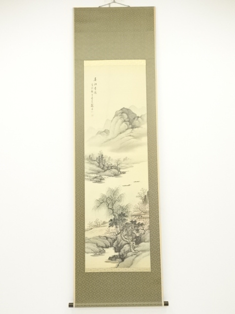 JAPANESE HANGING SCROLL / HAND PAINTED / LANDSCAPE